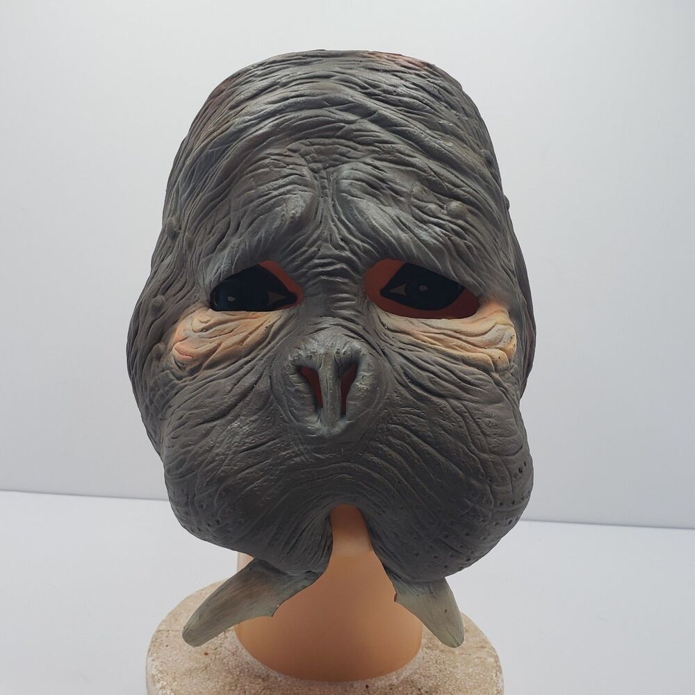 Vintage 1980's Halloween Imagineering Inc Old Walrus Rubber Half Mask One Size